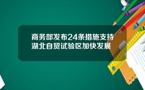 商务部发布24条措施支持湖北自贸试验区加快发展