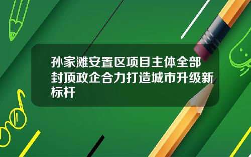 孙家滩安置区项目主体全部封顶政企合力打造城市升级新标杆