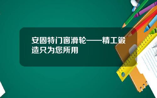 安固特门窗滑轮——精工锻造只为您所用