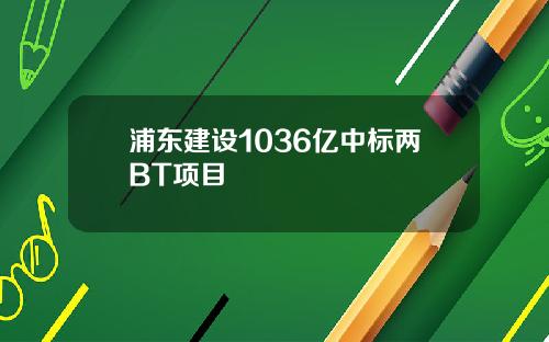 浦东建设1036亿中标两BT项目