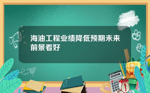 海油工程业绩降低预期未来前景看好