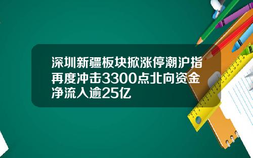 深圳新疆板块掀涨停潮沪指再度冲击3300点北向资金净流入逾25亿