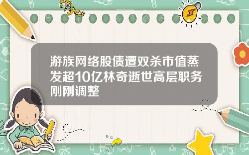 游族网络股债遭双杀市值蒸发超10亿林奇逝世高层职务刚刚调整