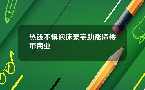 热钱不惧泡沫豪宅助涨深楼市商业