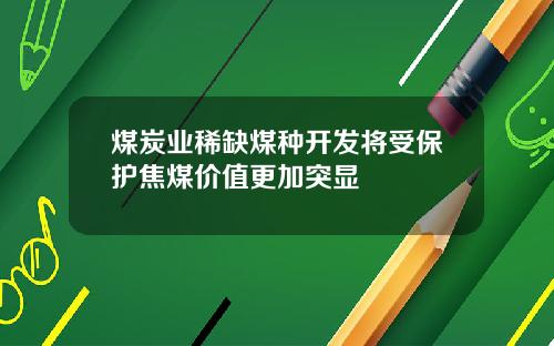 煤炭业稀缺煤种开发将受保护焦煤价值更加突显