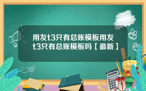 用友t3只有总账模板用友t3只有总账模板吗【最新】