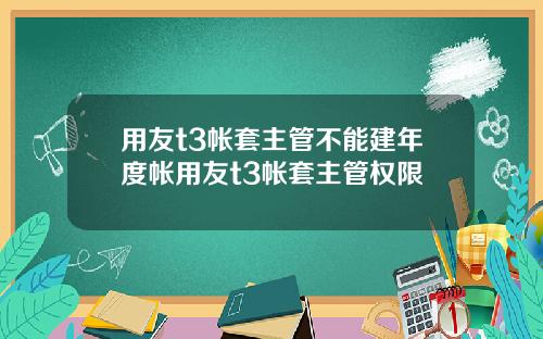 用友t3帐套主管不能建年度帐用友t3帐套主管权限