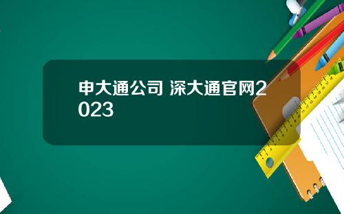 申大通公司 深大通官网2023