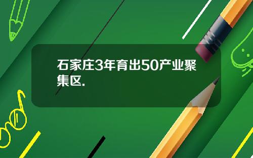 石家庄3年育出50产业聚集区.