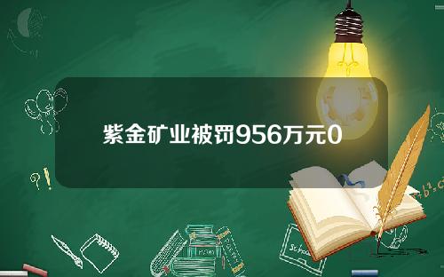 紫金矿业被罚956万元0