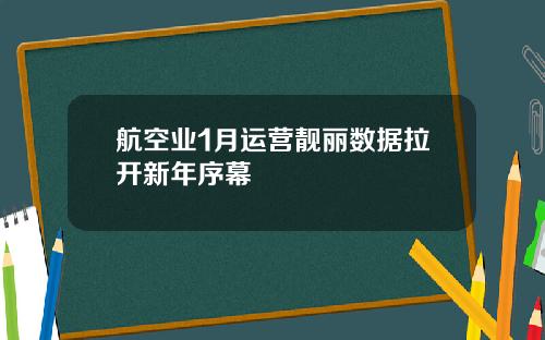 航空业1月运营靓丽数据拉开新年序幕