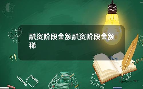 融资阶段金额融资阶段金额稀