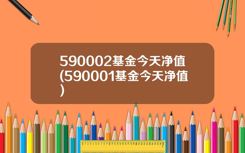 590002基金今天净值(590001基金今天净值)