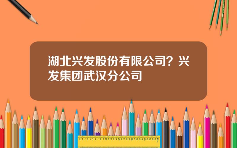 湖北兴发股份有限公司？兴发集团武汉分公司