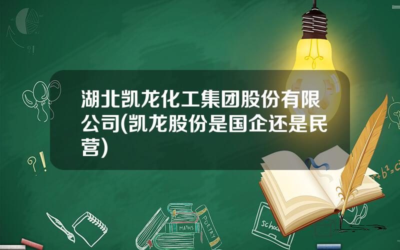 湖北凯龙化工集团股份有限公司(凯龙股份是国企还是民营)