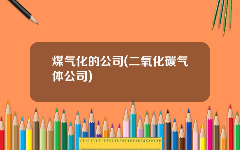 煤气化的公司(二氧化碳气体公司)