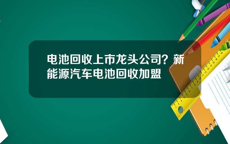 电池回收上市龙头公司？新能源汽车电池回收加盟