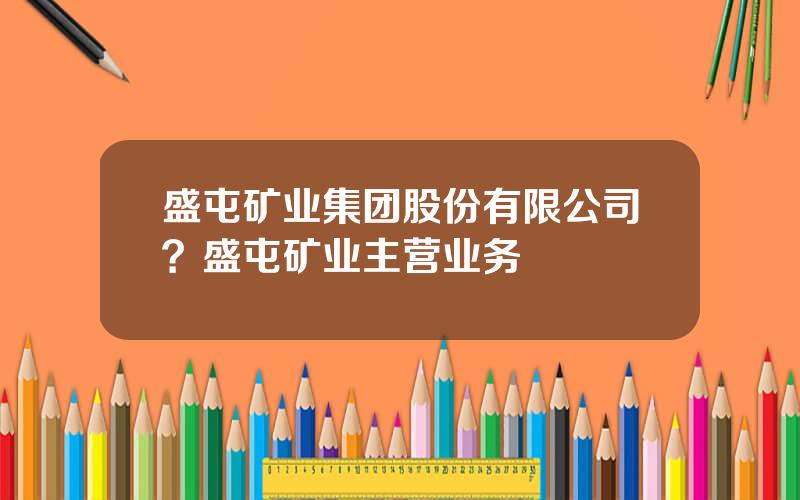 盛屯矿业集团股份有限公司？盛屯矿业主营业务