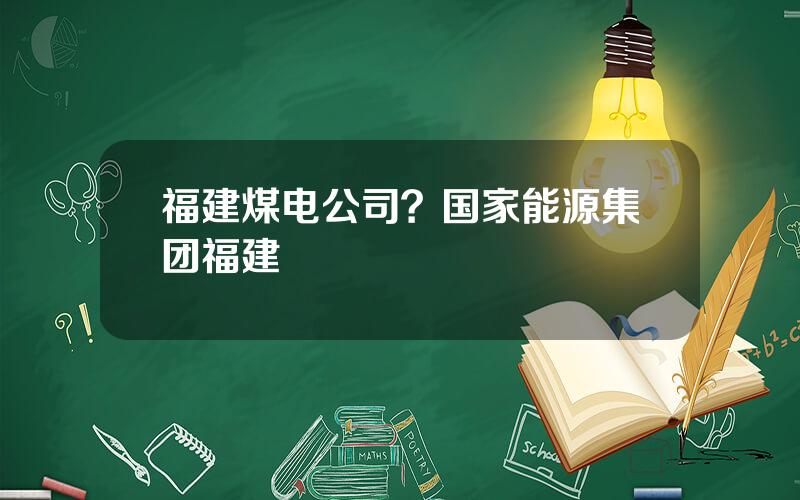 福建煤电公司？国家能源集团福建