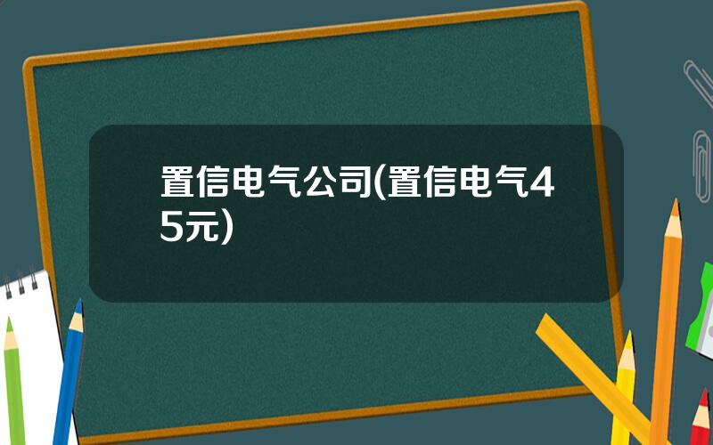 置信电气公司(置信电气45元)