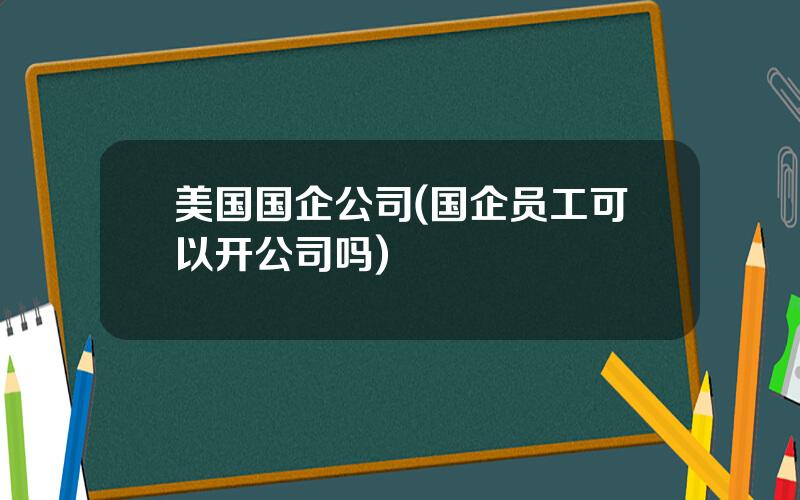 美国国企公司(国企员工可以开公司吗)