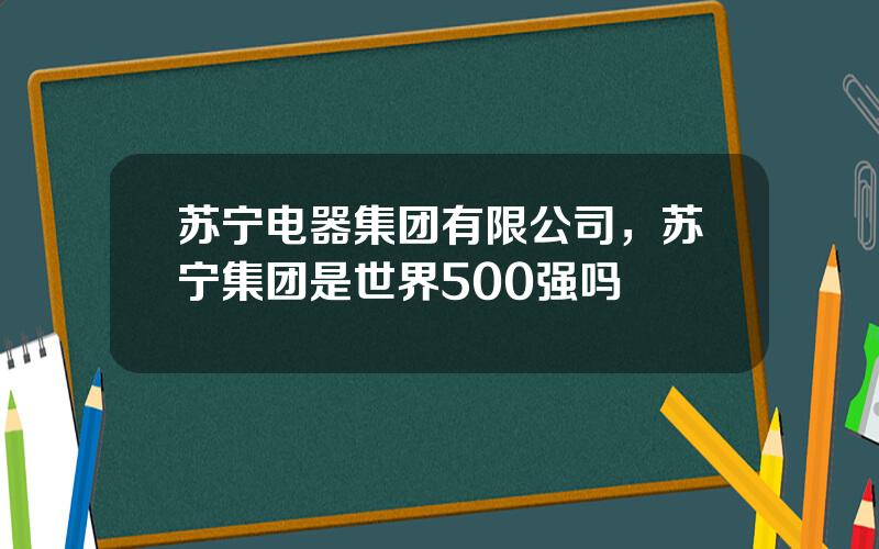 苏宁电器集团有限公司，苏宁集团是世界500强吗